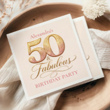 Rose Gold Elegant 50th Birthday