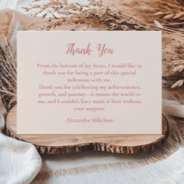 Rose Gold Elegant 50th Birthday Tack Kort