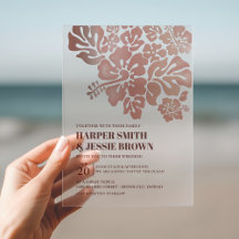 Rose Gold - Elegant Hibiskus Strandbröllop