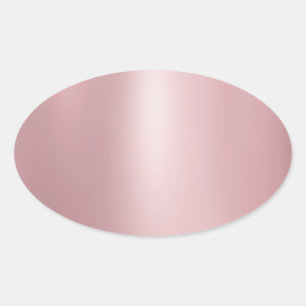 Rose Gold Elegant Modern Blank Mall Trendy Ovalt Klistermärke