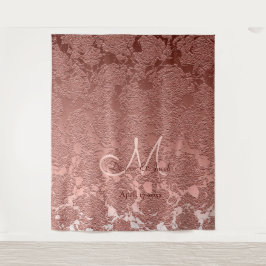 Rose Gold Elegant Monogram Bröllops Fotoautomat