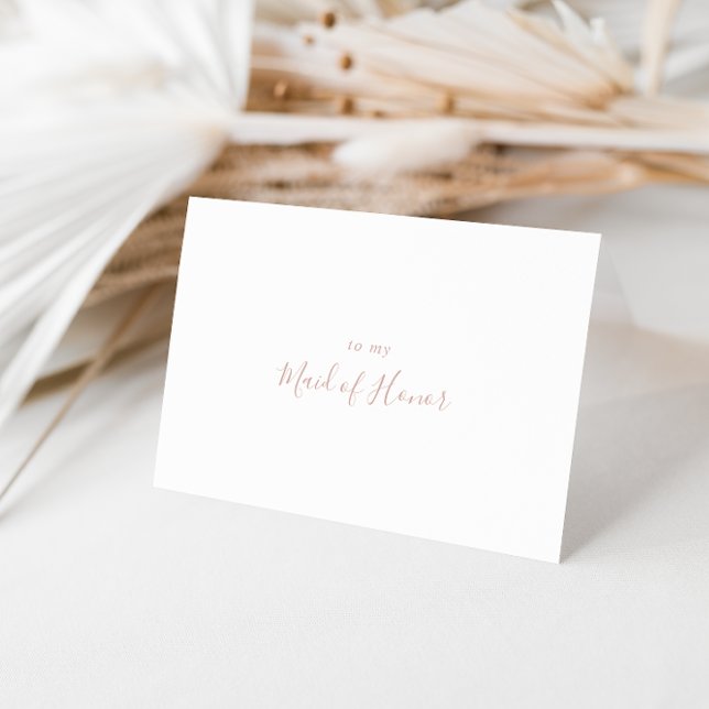 Rose Gold Enkel Minimalistisk Bröllopsfest Tack Kort (Skapare uppladdad)