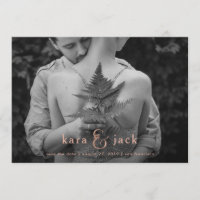 Rose Gold Et-tecken | Fyra Foto Spara Datum