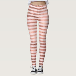 Rose Gold Fals Folie Rosa Leggings