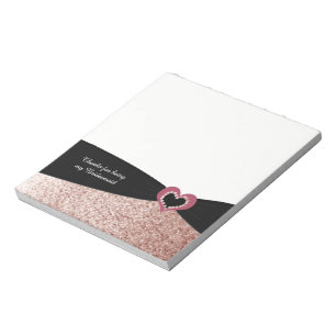 Rose Gold Fals Glitter Band Brudtärna Tack Anteckningsblock