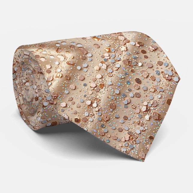 Rose Gold Fals Glitter + Silke | Lyxig Herr Slips (Rullad)