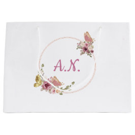 Rose Gold Floral Butterfly – Elegant Personal