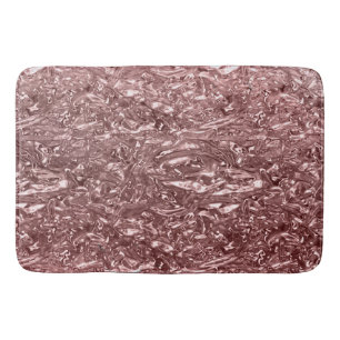 Rose Gold Flytande Krom Metallisk Chic Glam Badrumsmatta