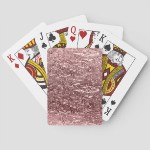 Rose Gold Flytande Krom Metallisk Chic Glam Casinokort