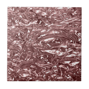 Rose Gold Flytande Krom Metallisk Chic Glam Kakelplatta
