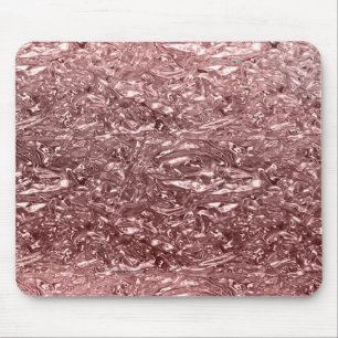 Rose Gold Flytande Krom Metallisk Chic Glam Musmatta