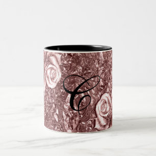 Rose Gold Flytande Krom Metallisk Chic Glam Två-Tonad Mugg