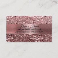 Rose Gold Flytande Krom Metallisk Referera en vän
