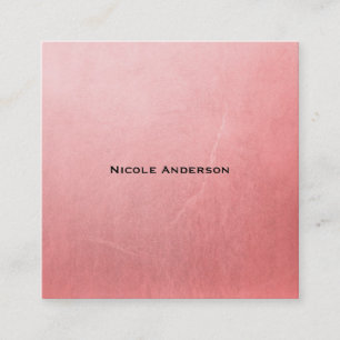 Rose Gold Folie Glans Girlaktig Salong Minimal Chi Fyrkantigt Visitkort