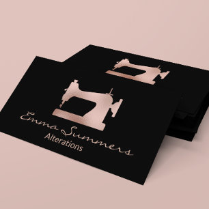 Rose Gold Folie Symaskin Ändringar Visitkort