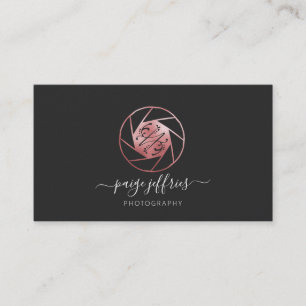 Rose Gold Fotograf Logotyp   Signatur Visitkort