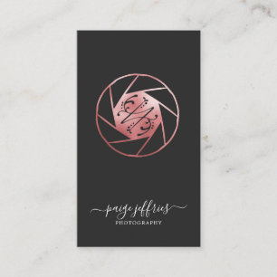 Rose Gold Fotograf Logotyp Visitkort