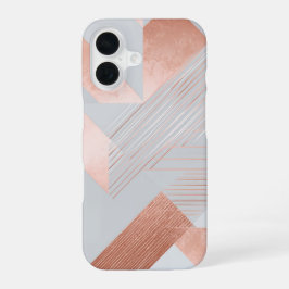 Rose Gold Geometric Abstract Pattern