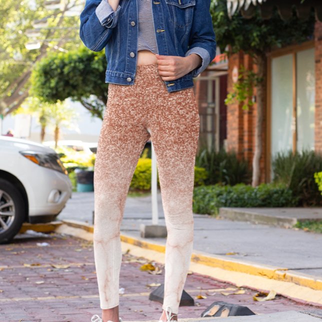 Rose Gold Glam Glitter Gnistrande Ombre Marmor Leggings (Skapare uppladdad)