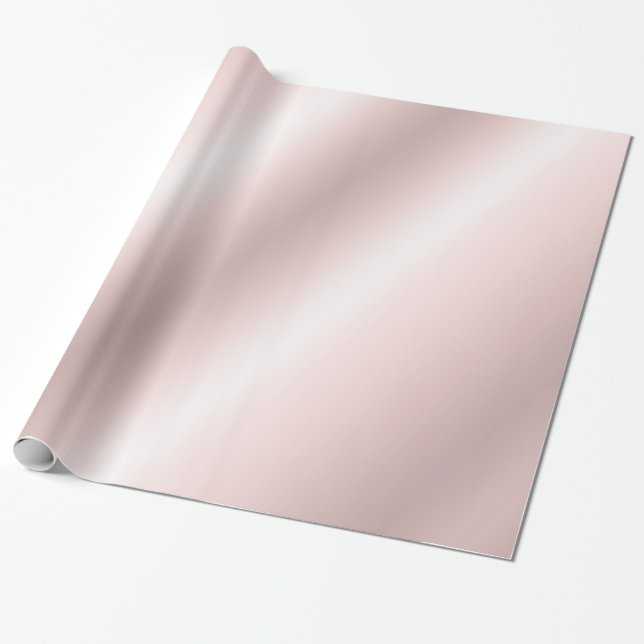 Rose Gold Glamour Elegant Template Glossy Gift Presentpapper (Utrullad)