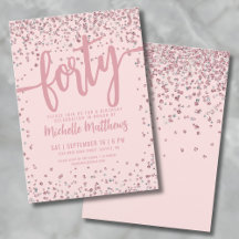 Rose Gold Glitter 40-årsdag