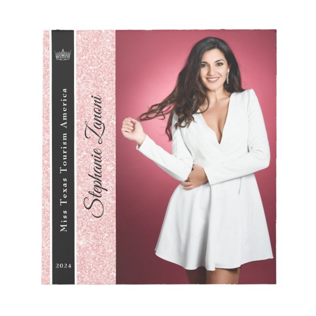 Rose Gold Glitter Band Autografblock Anteckningsblock (Framsida)