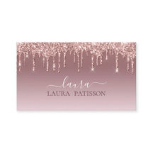 Rose Gold glitter chic skrivstil med monogram