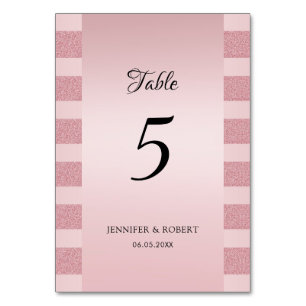 Rose Gold Glitter Elegant Skriptmall Modern Bordsnummer