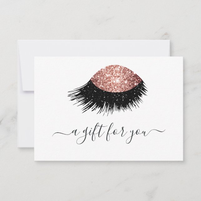 Rose Gold Glitter Eye Presentkort (Framsida)