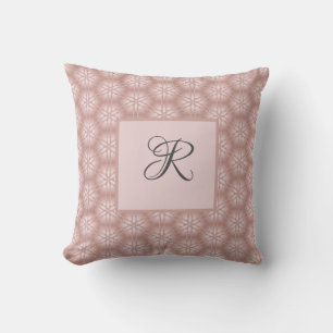 Rose Gold Glitter Girly Geometriskt Mönster Kudde