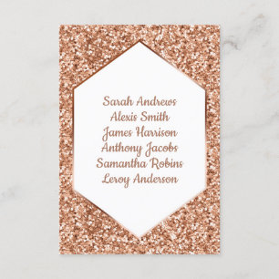 Rose Gold Glitter Konfetti Glam Mottagningsplatser Inbjudningar