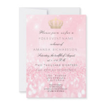 Rose Gold Glitter  Kron Royal Glitter 16-års Bröll