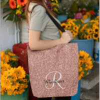 Rose Gold Glitter Monogram Ganska