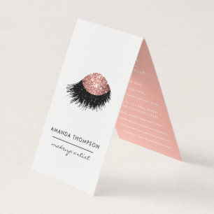 Rose Gold Glitter Öga Visitkort