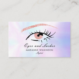 Rose Gold Glitter Ögon och ögonfransar Visitkort