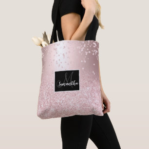 Rose gold glitter ombre metalliska gnistrande konf tygkasse