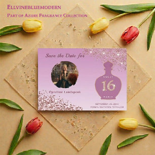 Rose Gold Glitter Paris Fragrance Studio Sweet 16 Spara Datumet