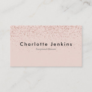 Rose Gold Glitter Professional Visitenkort Visitkort