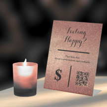 Rose Gold Glitter QR-kod Event Barpersonal