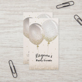 Rose Gold & Glitter Rosa Rodnad Party Event Planne Visitkort