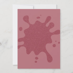 Rose Gold Glitter Splash Inbjudan Anpassad