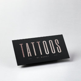 Rose Gold Glitter-tatueringar Visitkort
