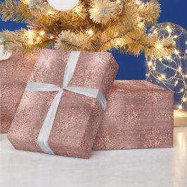 Rose Gold Glitter Trendig Present för henne Presentpapper