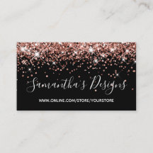 Rose Gold Glitter Webbshop Svart