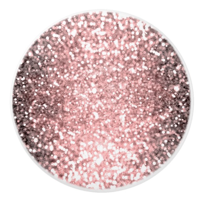 Rose Gold Glitterljus för Flickor Glittrande Gnist Knopp (Framsidan)