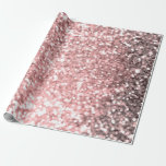 Rose Gold Glittrande Ljus Flickor Glittrig Gnistra Presentpapper<br><div class="desc">specialdesignat presentpapper</div>