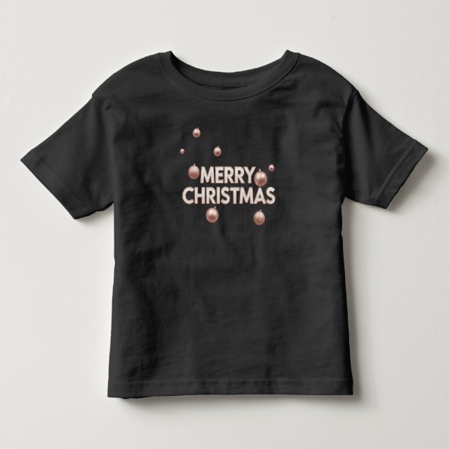 Rose Gold God Jul - Högtidlig Design T Shirt (Framsida)
