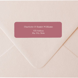 Rose gold ivory return address returadress etikett