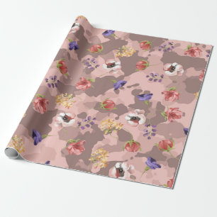 Rose Gold Kamouflage Kamouflage Rosa Söt Presentpapper