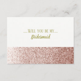 Rose Gold Kommer Du Att Vara Min Brudtjänare Inbjudningar